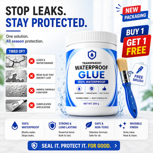 Transparent Waterproof Glue (Buy 1 Get Free) + Free Brush 🔥