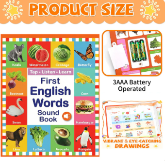 My First English Words Sound Book , English Learning Talking Book
