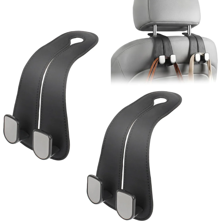 Car Seat Headrest Hook | Vegan Leather Hooks