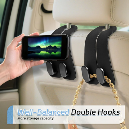 Car Seat Headrest Hook | Vegan Leather Hooks