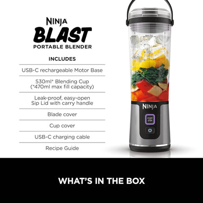 Ninja Blast 150 W Juicer Mixer Grinder (Blast Portable Cordless Blender 530ml