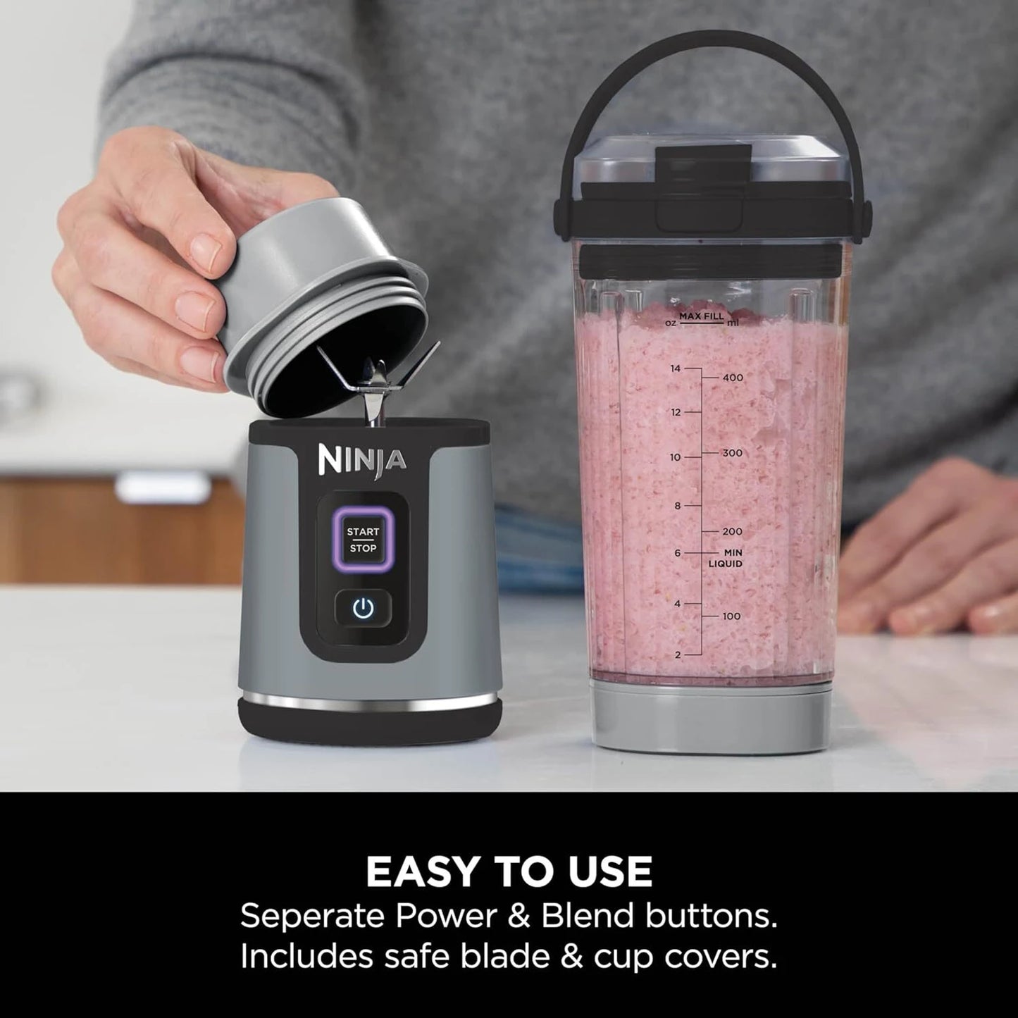 Ninja Blast 150 W Juicer Mixer Grinder (Blast Portable Cordless Blender 530ml